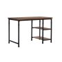 Austin 45 in. Rectangle Black/Brown Wood and Metal Office Writing Desk with 2-Shelves - Image 1