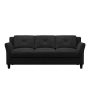 Harvard 78.7 in. Round Arm Polyester Rectangle 3-Seater Sofa in Dark Grey - Image 1
