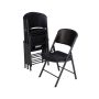 Almond Plastic Seat Outdoor Safe Plastic Folding Chair (Set of 4) - Image 1