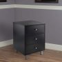 Daniel Accent Table with 3 Drawers in Black Finish - Image 1