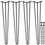 Hairpin Table Legs 34 in. Black Set of 4 Desk Legs Each 220 lbs. Load Capacity Heavy-Duty Furniture Legs for Bench Desk - Image 1