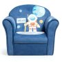 Blue Kids Astronaut Sofa Children Armrest Couch Upholstered Chair - Image 1