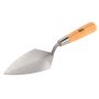 5-1/2 in. x 2-3/4 in. Stainless Steel Brick Pointing Trowel - Wood Handle - Image 1
