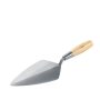 10 in. Keystone Forged Steel Narrow London Masonry Brick Trowel with Wood Handle - Image 1