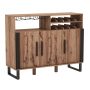 Home Wine Bar Cabinet with 3 Doors and Adjustable Shelves - Image 1