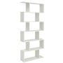 6 Tier S-Shaped Bookshelf Storage Display Bookcase Decor Z-Shelf - Image 1