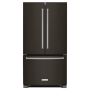 KitchenAid - 36 in. Wide 21.9 cu. ft. French Door Counter-Depth Refrigerator Stainless Steel with Printshield Finish - Black Stainless Steel - Image 1