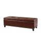 Gavin Chestnut Brown Storage Ottoman - Image 1