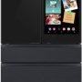 Samsung - 36 in. Wide Bespoke 29 cu. ft. 4-Door French Door Refrigerator with AI Family Hub+ - Charcoal Glass & Black/Charcoal - Image 1