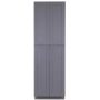 Lancaster Gray Plywood Shaker Stock Assembled Tall Pantry Kitchen Cabinet 18 in. W x 84 in. H x 27 in. D - Image 1