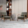 Bonnita 26" Wide Mid Century Upholstered Accent Chair with an Extra Pillow - Image 1