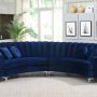 Steubenville Velvet Curved Sectional Symmetrical - Image 1