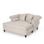 Lamm Tufted Upholstered Chaise Lounge with Rolled Arms and Nailhead Trim - Image 1