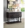 Arlethe 48"L 4-Drawer Server with Natural Marble Top in White and Weathered Espresso - Image 1