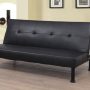 Inkom Twin 64'' Faux Leather Convertible Sofa - Image 1