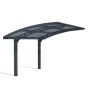 Palram - Canopia Arizona 10 Ft. x 16 Ft. x 9 Ft. Wing Single Carport Aluminum Metal Frame and Polycarbonate Panels for Outdoor Car, Truck, RV, Trailer, Boat Storage (Wave Gray) - Image 1