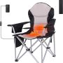 MUKE Outdoor Heated Camping Chair with 10000mAh Power Bank, Cupholder, Side Pockets & Carry Bag (1 Pack) - Image 1