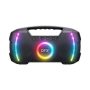 QFX - BT-ZX35 Portable Rechargeable Bluetooth Speaker with LED Multi-Color Party Lights - Black - Image 1