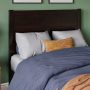 NoHo Brown Queen Solid Wood Headboard with USB Charger - Image 1