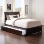 Portland Full Platform Bed with Flat Panel Foot Board and Twin-Size Urban Trundle Bed in Espresso - Image 1