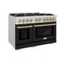 ZLINE - Autograph 48" Select Double Oven Dual Fuel Range w/ Black & Gold Accents (HDRZ-BLM-48-G) - Black - Image 1