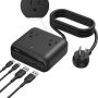 Belkin - 3-Outlet Charging Station, USB-A and USB-C ports, up to 70W Power Delivery for iPhone, Apple Watch, iPad, MacBook - Black - Image 1