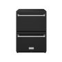 Gordon Ramsay Series by Thor Kitchen 24 Inch Indoor Outdoor Refrigerator Drawers with Stainless Steel Hardware - Black - Image 1