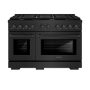 ZLINE - 48 in. Wide 8 Burner Paramount Double Oven Gas Range in Black Stainless (SGRB-BR-48) - Black Stainless Steel - Image 1