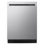 LG - FlushFit 24" Top Control Smart Built-In Stainless Steel Tub Dishwasher with 3rd Rack, AutoVent Dry and 46dBA - Stainless Steel - Image 1