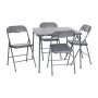 Madison 33 in. Black 5-Piece Folding Card Table and Chair Set - Image 1