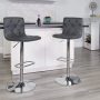 32.25 in. Adjustable Height Gray Cushioned Bar Stool - Image 1