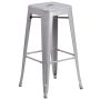 30 in. Yellow Metal Bar Stool - Image 1