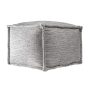 Sofia Casual Solid Indoor/Outdoor Filled Ottoman Gray Square Pouf - Image 1
