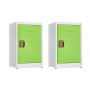 629-Series 24 in. H 1-Tier Steel Storage Locker Free Standing Cabinets for Home, School, Gym in Green 2 Pack - Image 1