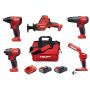 12-Volt Cordless 5-Tool Combo with Recip Saw Hammer Drill Driver Impact Driver 4.0 Li-Ion Battery Pack and More - Image 1