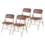 Bernadine Beige Vinyl Folding Chair (4-Pack) - Image 1