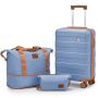 Joyway 3-Piece Luggage Set 20-Inch Carry-On Suitcase with Spinner Wheels TSA Lock Travel Duffel Bag and Toiletry Bag Hardside Lightweight Luggage Blue - Image 1