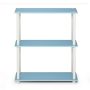 29.5 in. Pink/White Plastic 3-shelf Etagere Bookcase with Open Back - Image 1