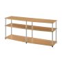 Designs2Go 16 in. Light Oak Particle Board TV Stand Fits TVs Up to 65 in. with Cable Management - Image 1