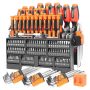175-Piece Magnetic Screwdriver Set with Precision Bits Key Set Nut Drivers Ergonomic Handle Insulated DIY Tool Kit - Image 1
