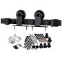 78-3/4 in. Matte Black Top Mount Barn Door Hardware Kit - Image 1