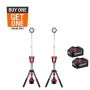 M18 18V Lithium-Ion Cordless Rocket Dual Power Tower Lights with (2) 6.0Ah High Output Batteries - Image 1