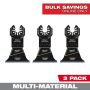 2-1/2 in. Titanium Bi-Metal Universal Fit Wood and Metal Cutting Multi-Tool Oscillating Blade (3-Pack) - Image 1