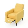 Mervynn Muted Yellow Polyester Standard (No Motion) Recliner - Image 1
