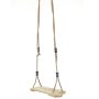 Outdoor Wooden Tree Bar Swing with Hanging Ropes - Image 1