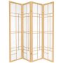 6 ft. Natural 4-Panel Room Divider - Image 1
