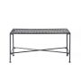 Petra Black Rectangle Metal Outdoor Patio Coffee Table - Image 1