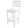 La Casa Cafe Black Plastic Outdoor Patio Bar Side Chair - Image 1