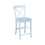 24 in. Alexa Pure White Counter Stool - Image 1