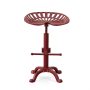 Tractor Seat Adjustable Height Red Bar Stool - Image 1